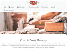 Tablet Screenshot of coasttocoastmasonry.com